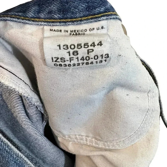 Lee Riders Jeans Womens Size 16 Petite Blue Denim Bottoms High Waist 100% Cotton - Picture 11 of 11